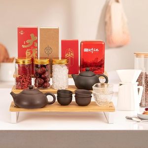 Wood <b>Spice</b> Storage <b>Jar</b> <b>Rack</b> 3 Tier Standing Organizer Wooden Seasoning Holder <b>for</b> Kitchen Counter - Product Image 2