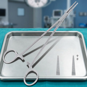 คีมหนีบเนื้อเยื่อแบบตรง Halsted Hemostatic Forceps ขนาด 18 ซม. เครื่องมือผ่าตัดสำหรับการผ่าตัดทั่วไป ได้รับการรับรองมาตรฐาน CE - Product Image 3