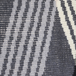 DECORDEC Tapis géométrique gris ivoire à motif losanges, tissage plat, accents moutarde, écologique, antidérapant, tufté à la main, en laine épaisse - Product Image 3
