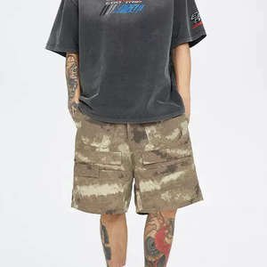 Pantalones Cortos Cargo 3/4 con Estampado de Camuflaje de Diseño Personalizado para Hombre, Holgados, de Algodón, con Cordón Ajustable, Múltiples Bolsillos, Ecológicos - Product Image 2