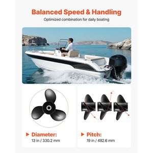 Elica Fuoribordo Migliorata in Alluminio a 15 Denti Scanalati per Motori Mercury 40-140 HP, Adatta a Ingranaggi da 4-1/4 Pollici, Elica Marina OEM - Product Image 5