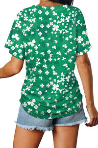 T-shirts décontractés à col en V 100 % polyester de haute qualité pour femmes, grandes tailles, chemisiers unis, motifs personnalisables, anti-boulochage - Product Image 6