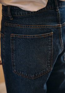 Jeans pour hommes de haute qualité, coupe droite, taille haute, délavage clair, motif uni, style décontracté, fabriqués en tissu denim de haute qualité - Product Image 6