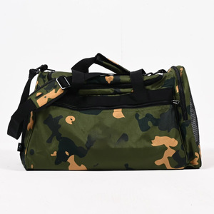 Unisex Camouflage Polyester Gym Duffle <b>Bag</b> with Adjustable Strap Zipper Closure Breathable Mesh Front <b>20L</b> Capacity Casual Style - Product Image 4