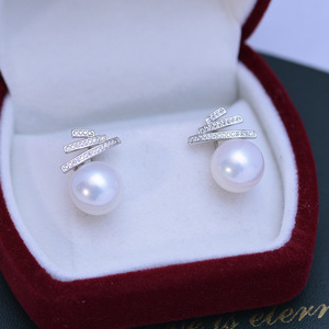 Boucles d'oreilles carrées en perles d'eau douce classiques et polyvalentes de 10 à 11 mm, accessoires d'oreille pour femmes fortes - Product Image 4