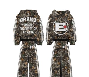 Custom Cotton French Terry Applique Embroidery Dtg Sublimation Print Real Tree Camo <b>Hoodies</b> and Sweatpants Tracksuit for Men - Product Image 1