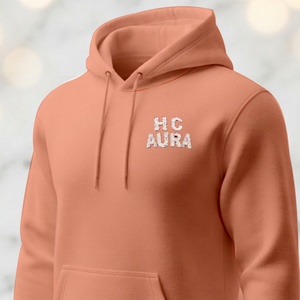 Sudadera con Capucha de Primera Calidad, Color Rosa Bebé, con Logotipo Bordado en Chenilla Personalizado, Sostenible y de Alta Calidad - Product Image 2