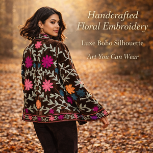 Veste bomber brodée artisanale de qualité supérieure pour femmes, en velours, avec broderie florale - Product Image 6