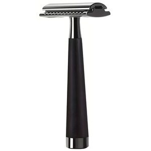 Wooden Handle Reusable Double Edge Safety <b>Razor</b> for <b>Men</b> with Smooth Shaving with Stainless Steel Blade Beard Grooming Tool - Product Image 1