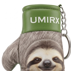 Llavero de Guante de Boxeo Miniatura de Perezoso, Divertido y Adorable, Regalo para Amantes de los Perezosos, Colgante para Bolsa, Logotipo Personalizado - Product Image 2