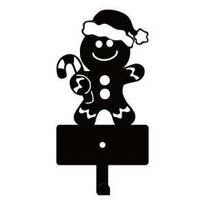 2 ganci portachiavi in metallo a forma di omino di pan di zenzero natalizio per decorazioni da parete - Novità di CIFbuy - Product Image 4