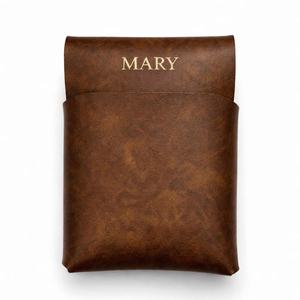 กระเป๋าสตางค์หนังแท้แบบมินิมอล ไม่มีตะเข็บเย็บ  บางเฉียบ ใส่บัตรได้  สำหรับเป็นของขวัญองค์กร รุ่น SLW-0007 - Product Image 1