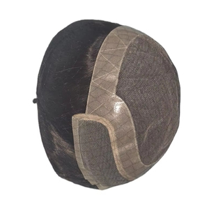 Los Angeles Human Hair <b>Toupee</b> Wig for Men with Indian Remy and Non-Remy Hair Patches - Product Image 1