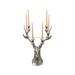 Premium 4-Light Silver Candelabra Centerpiece • Classical Tabletop Bowl Stand - Product Image 4