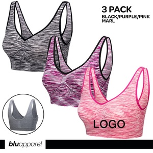 Sujetadores de mujer con tirantes ajustados transpirables de copa completa sin costuras de alta calidad de inventario de bajo precio, ropa interior cómoda - Product Image 3