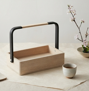 Organizadores de Almacenamiento para el Hogar, Utensilios de Cocina, Unidades de Almacenamiento de Madera y Estantes, Cestas de Almacenamiento de Madera - Product Image 1