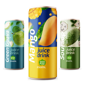 Bebida Tropi Juice 330ml Lata Corta de Aluminio 100% Puré de Fruta Saborizado Bajo en Grasa Esterilizado Recién Exprimido 5 Brix Guayaba Mango Agua - Product Image 3