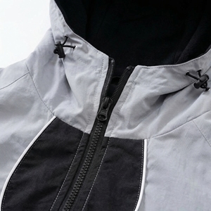 ชุดวิ่งสะท้อนแสงสีม่วง น้ำหนักเบา กันลม |   ผู้ผลิตชุดกีฬาสมรรถนะสูงแบบ OEM - Product Image 5