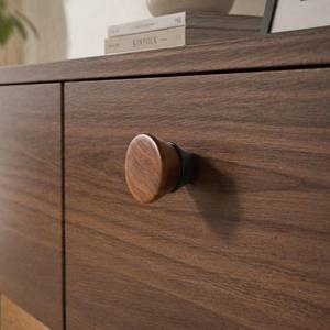 Round Walnut Wooden Cabinet Knob Vintage Style Round Drawer <b>Pull</b> Handmade Wooden <b>Door</b> Knob Elegant Classic Brown Cabinet <b>Handle</b> - Product Image 1