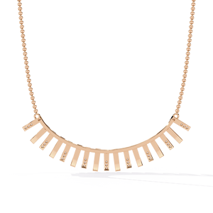 10K 14K 18K Rose Gold <b>Necklace</b> Featuring Brilliant Round Lab Grown Diamond Elegant Women <b>Statement</b> Diamond <b>Necklace</b> - Product Image 3