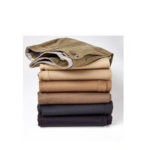 Pantalones Chinos de Lona de Poliéster/Algodón, Nuevos, de Marca, Corte Slim Recto, Frente Plano, Cintura Alta, Transpirables, para Hombre - Product Image 2