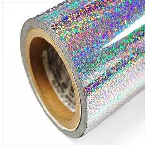 Rollo de Película PET Metalizada Holográfica Plateada, Película de Laminación Reflectante con Brillo Arcoíris para Embalaje, Envoltura de Regalos, Etiquetas y Decoración - Product Image 4
