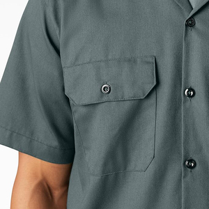 Conjunto de Ropa de Trabajo Unisex de Color Sólido, Camisa de Manga Corta y Pantalones de Viscosa/Poliéster, Transpirable, Ecológico, de Secado Rápido, Estilo Casual de Primavera - Product Image 5