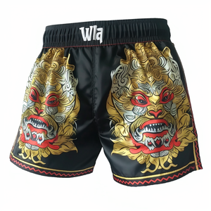 Custom Men's Wrestling <b>Shorts</b> Elastic Waist Casual Polyester/<b>Nylon</b> Stretch Breathable Quick Dry Boxing Gear Martial Arts Wear - Product Image 1