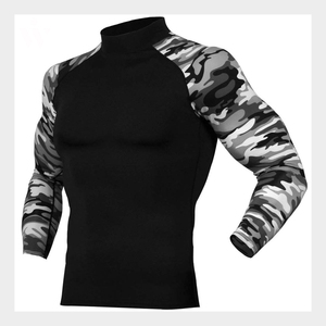Customized Manufacturer Nylon Spandex Shirt Lightweight Muscle Fit Workout Training T-shirt Men's Compression Shirt Gym - Product Image 5