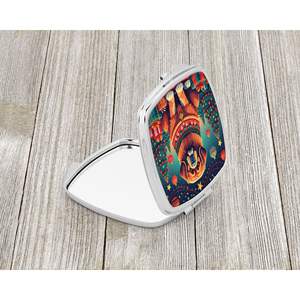 Tibetan Mastiff Christmas <b>Compact</b> Folding Handheld Makeup <b>Mirror</b> Portable Pocket Gift for Women Girls Travel Decorative <b>Mirror</b> - Product Image 2