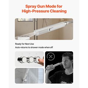 Système de douche de plafond à effet pluie de 10 pouces, 6 jets corporels, 2 douches à main, pomme de douche à 3 fonctions, robinet en laiton complet - Product Image 3
