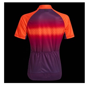 Men's <b>Cycling</b> Custom Design Printed <b>Stand</b> Collar Polyester/Cotton <b>Cycling</b> Bike Jersey Short Sleeve 3 Rear Pockets Gradient - Product Image 2