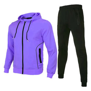 Ensemble de survêtement confortable pour homme, vêtements de sport décontractés, survêtement de haute qualité 100% coton, veste et pantalon de sport personnalisés pour homme - Product Image 2