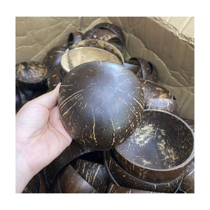 Ensemble de bols en noix de coco fabriqués à la main Ustensiles de cuisine en coquille naturelle écologique pour salades smoothies et mode de vie durable par 99 Gold Data - Product Image 4