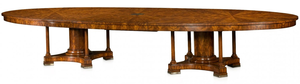 Customizable Walnut Mahogany Wood Upholstered <b>Dining</b> <b>Table</b> - Product Image 5