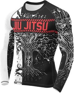 FORHOMIES Jiu Jitsu Rash Guard Long Sleeve <b>Compression</b> <b>Shirt</b> <b>Men</b> Black Green Sublimation Print Quick Dry Full Sleeve - Product Image 4