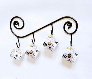 Support mural haut en fer de qualité supérieure pour l'organisation des tasses et mugs, améliorant l'ordre et l'esthétique visuelle - Product Image 1