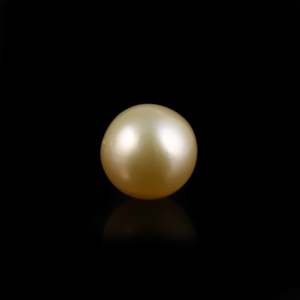 Natural Color Loose Pearl Gemstone-4.85 Carat Golden Seawater Pearl for Fine Jewelry - Product Image 1