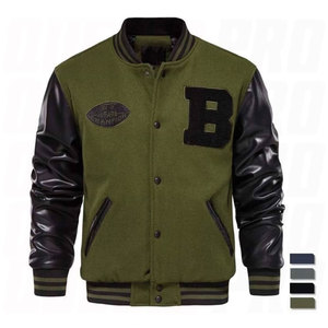 New Letter Man Varsity <b>Jacket</b> Hot Sale Casual Custom <b>Jacket</b> for Men Stand Collar Coat Fashion Menswear Streetwear Outerwear - Product Image 2