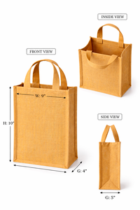 Eco Friendly Jute Tote <b>Bag</b> <b>Medium</b> Size Reusable Shopping <b>Gift</b> <b>Bag</b> with Handles Custom Logo Wholesale Jute - Product Image 2