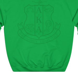 Sweat-shirt à capuche AKA Crest World Famous, vert Kelly, broderie ton sur ton, pull, vêtements grecs - Product Image 6