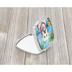 Old English Sheepdog Luau Compact Travel <b>Makeup</b> <b>Mirror</b> Portable Folding Handheld Design Gift for Women and Girls - Product Image 2