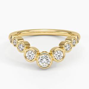 แหวนเพชรแท้ 18K ทองคำขาวและทองคำเหลือง ประดับเพชรทรงกลมเจียระไนบริลเลียนท์ น้ำหนัก 0.37 กะรัต ฝังแบบ Bezel Set เพชรเพาะเลี้ยงในห้องปฏิบัติการ - Product Image 3