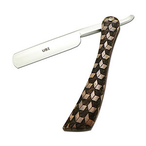 Rasoir droit traditionnel UBI UBI-1211-1 avec manche en bois et lame en acier à haute teneur en carbone, étui inclus, pour le soin de la barbe masculine - Product Image 2