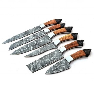 Handcrafted 6-Piece Damascus Ultra <b>Sharp</b> Eco-Friendly Wood Handle Chef <b>Knife</b> <b>Set</b> Professional Quality - Product Image 1