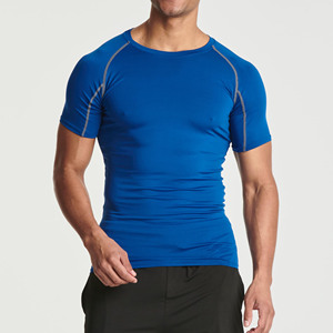 Camiseta deportiva de poliéster con cuello redondo, nueva camiseta al por mayor para hombre, resistente y flexible, que absorbe la humedad. - Product Image 3