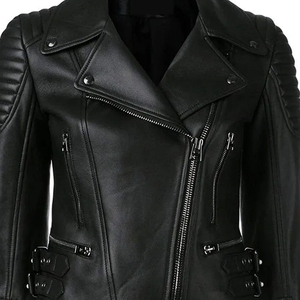 Cheap Price Best Manufacture White Unique Design High Quality Breathable Waterproof Women Leather Jackets Long Sleeves OEM - Product Image 4