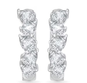 <b>Hoops</b> <b>Earrings</b> Diamond <b>Earrings</b> Gold and <b>Silver</b> <b>Earrings</b> Natural and Lab Grown Diamonds <b>Earrings</b> <b>Hoops</b> Fine Jewelry for Women - Product Image 3