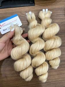 Extensiones de cabello de trama ondulada profunda suelta sin enredos, colores rubios, cabello humano vietnamita 100% - Product Image 4