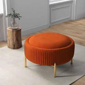 Taburete Otomano de Madera Maciza de Primera Calidad, Asiento Tapizado para Decoración del Hogar, Oficina u Hotel - Product Image 3
